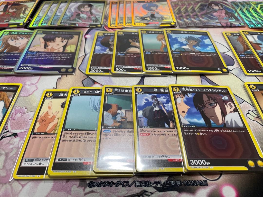 エヴァ 黄 4コン　レイ アスカ マリ デッキ スタートデッキプロモパラレル付き