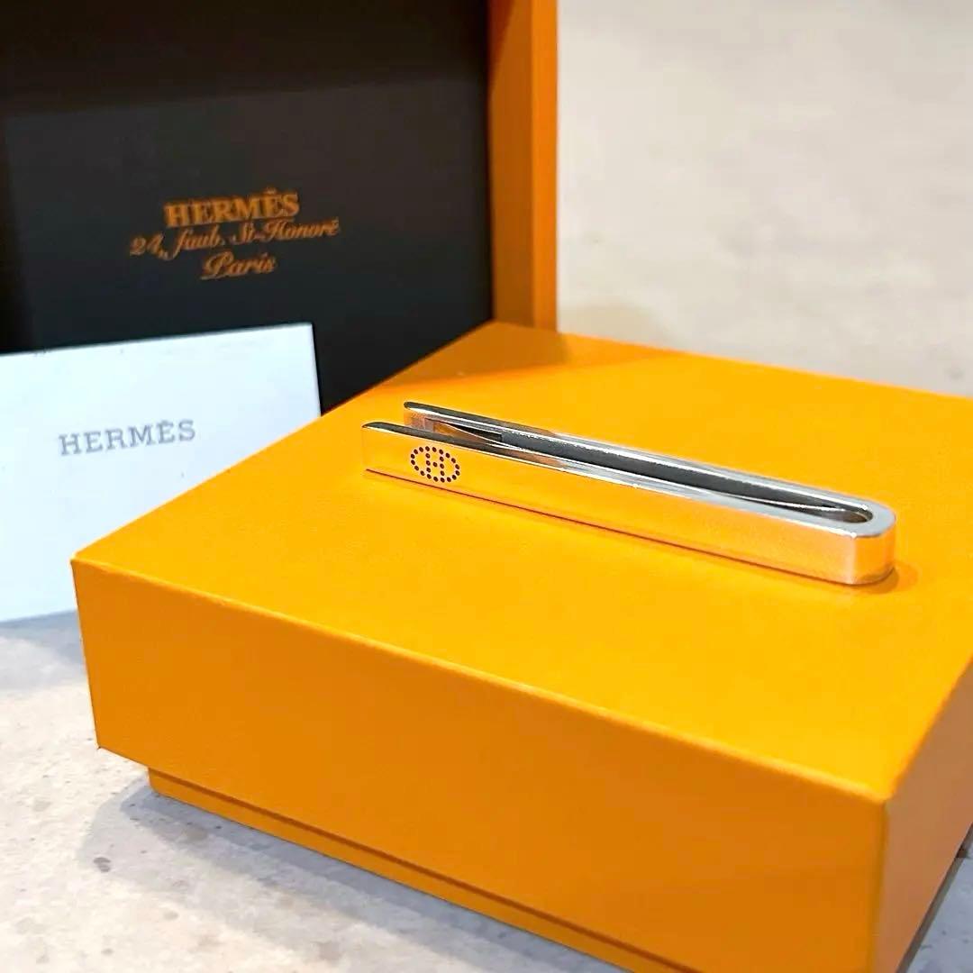 【超希少・美品】HERMES Hデザイン エブリン ネクタイピン Ag925