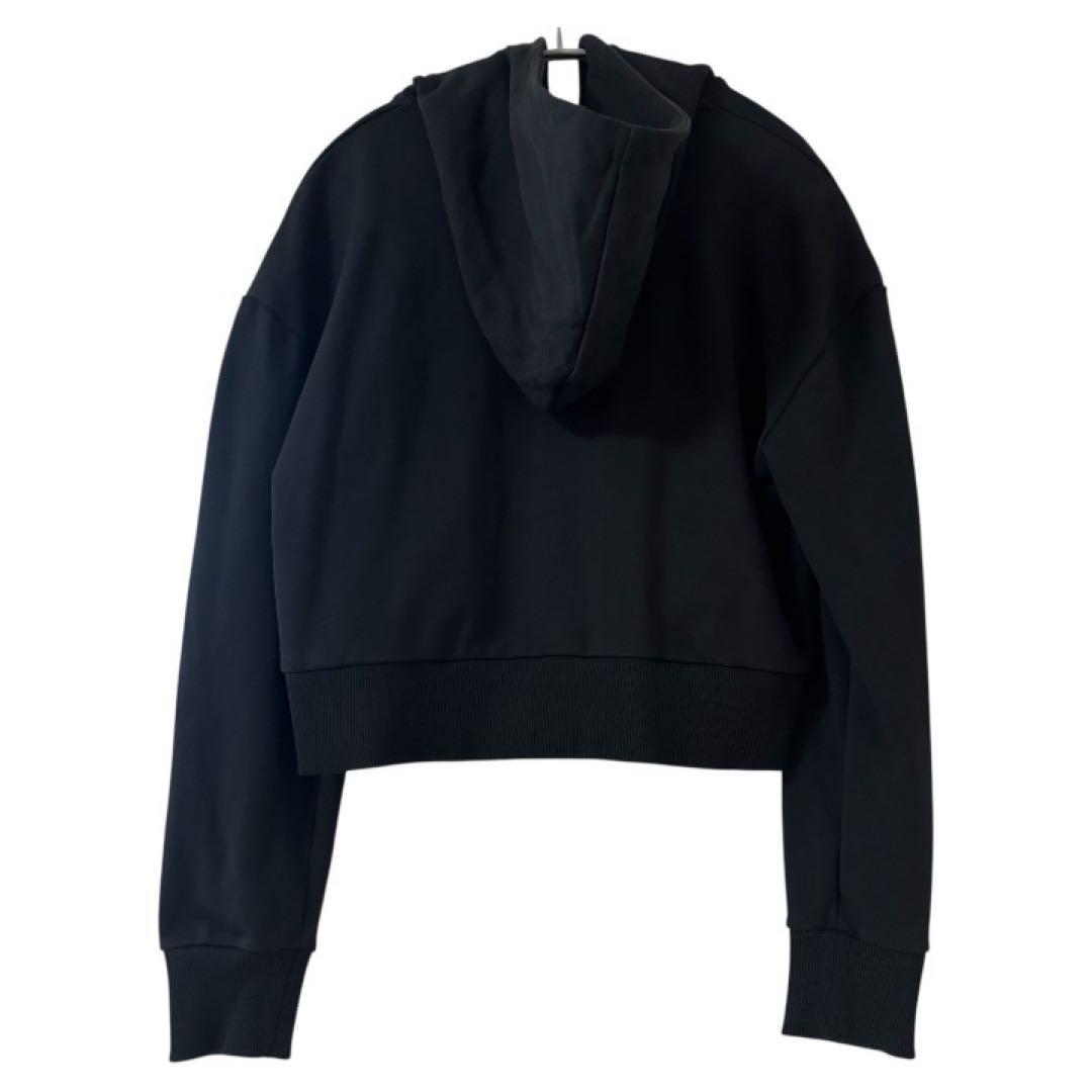 レア 美品！BALMAIN クロップドパーカー フーディー スウェット ロゴ Ｌ