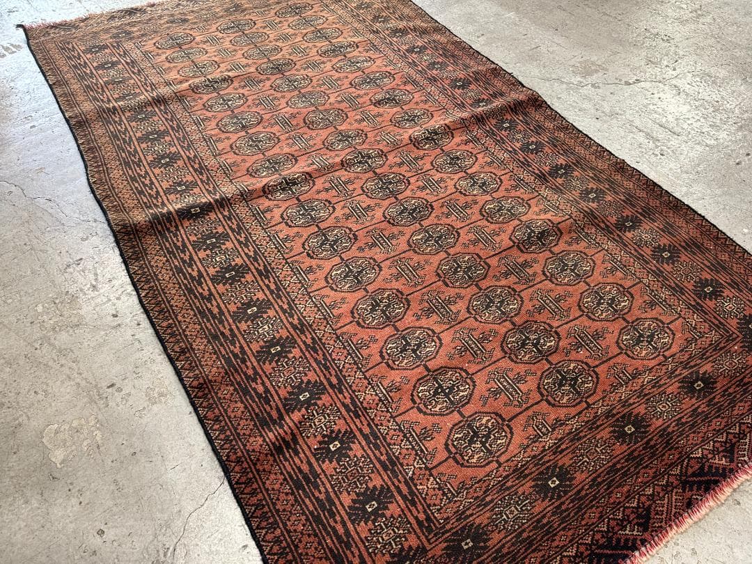 【80's Vintage rug】190×111cm　アフガン　トルクメン