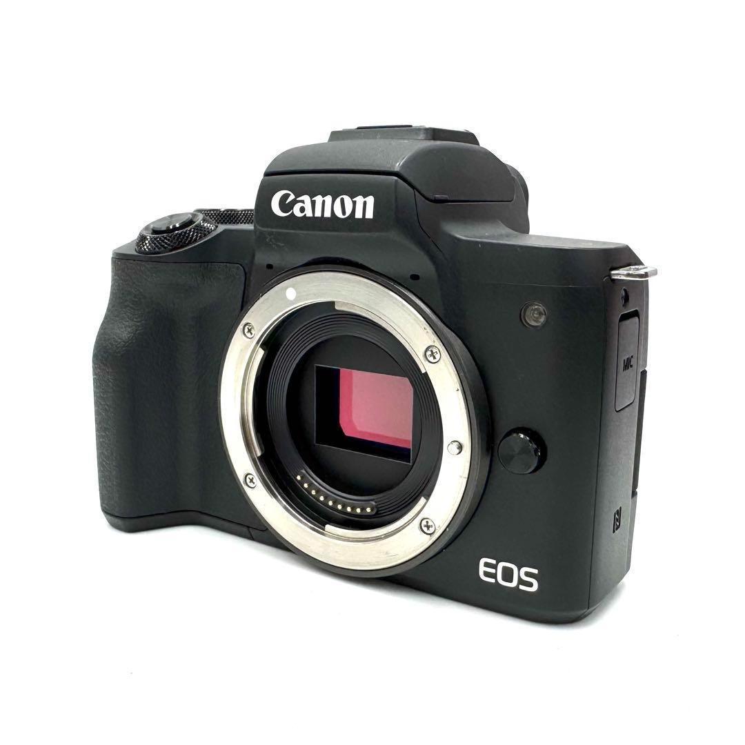 動作良好 Canon EOS Kiss M レンズキット ミラーレス ブラック