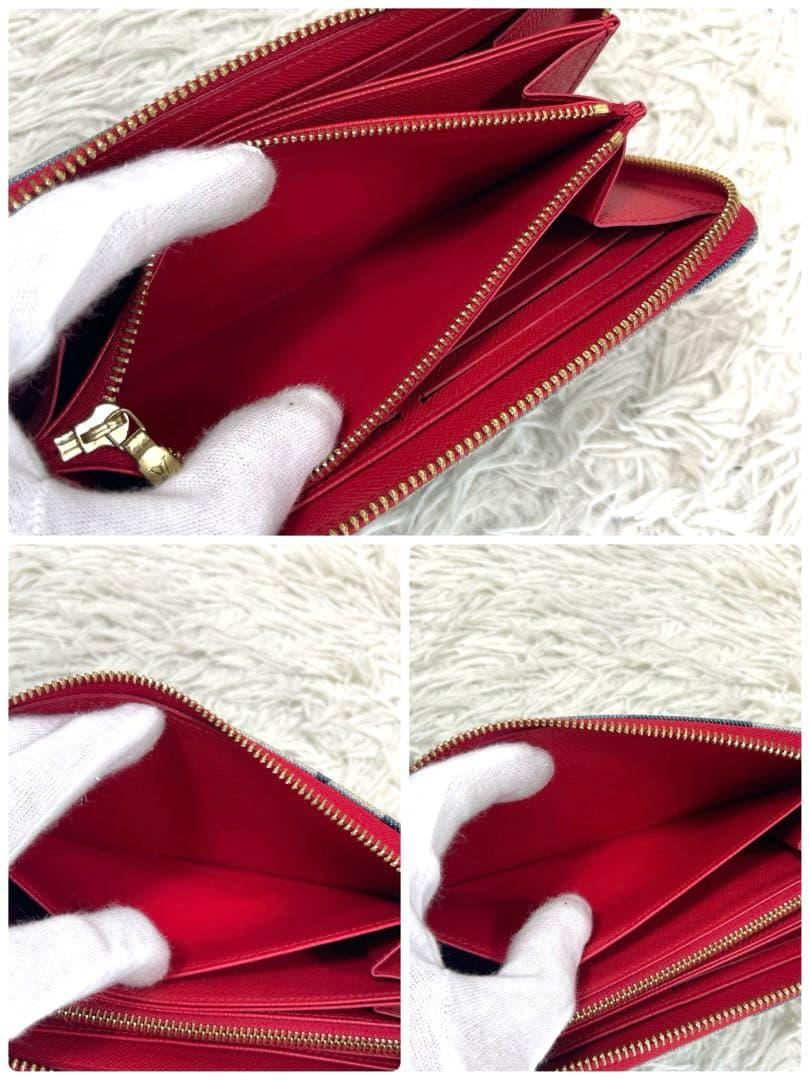 美品‼️ルイヴィトン　ジッピーウォレット　パッチワーク　デニム　モノグラム