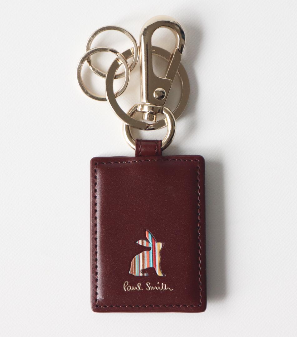 新品箱タグ付き【ポールスミス】幸運！ラビット 2連キーリング キーホルダー 茶