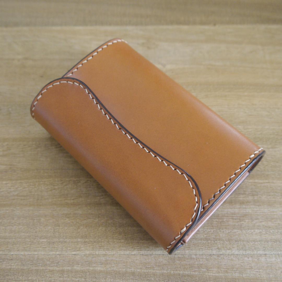 【注文品】栃木レザー　セミアニリン染めスムースヌメ　キャメル/生成り