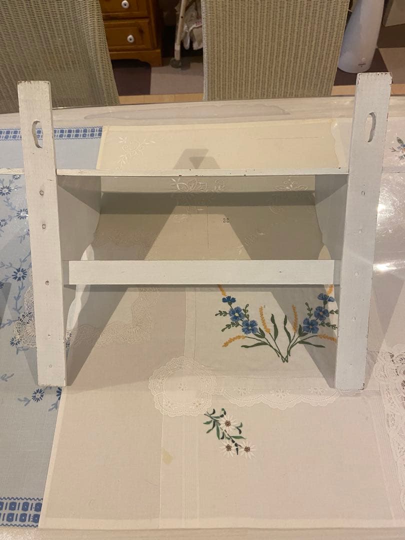 jam❣️フランスアンティーク☆木製フック付きシェルフ