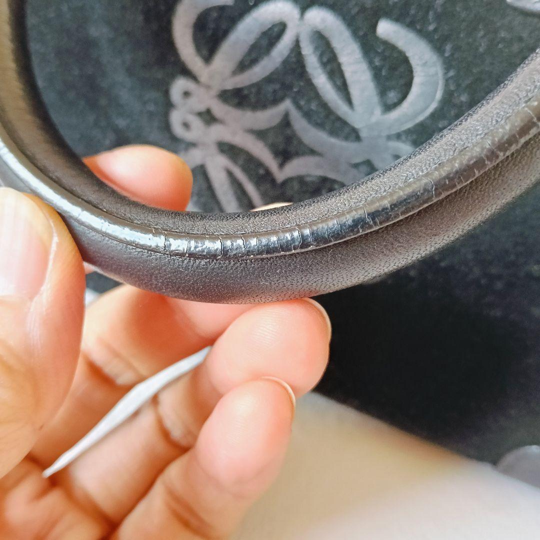 LOEWE アマソナ 28　スエード　ブラック　黒