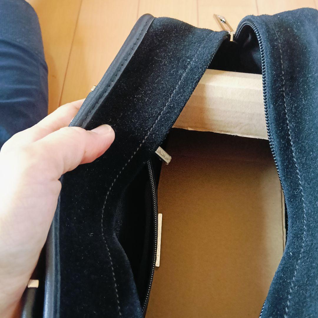 LOEWE アマソナ 28　スエード　ブラック　黒