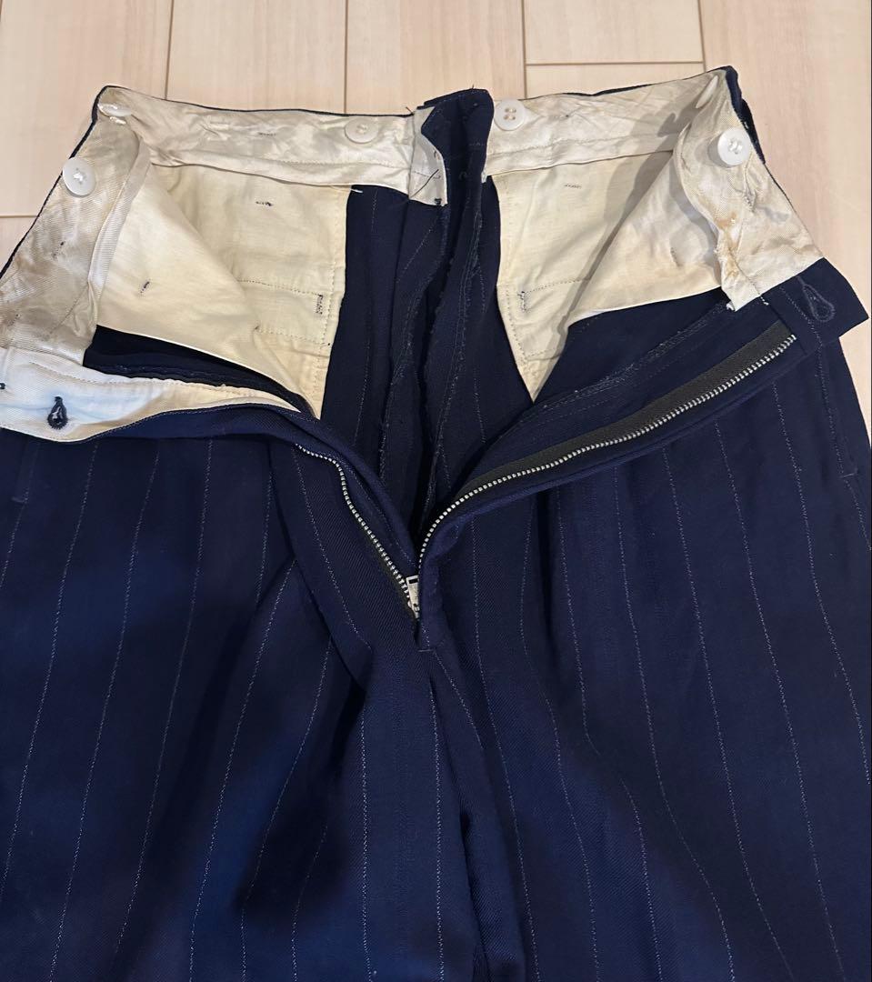 【希少】40s 50s USAスラックス ウール TALON サスペンダーボタン