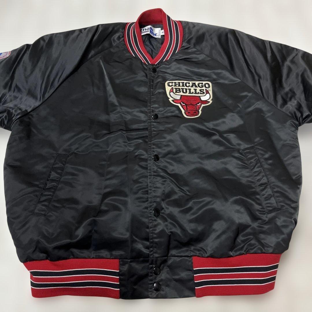 値下げ 90s シカゴブルズ チョークライン Chalk USA製 スタジャン