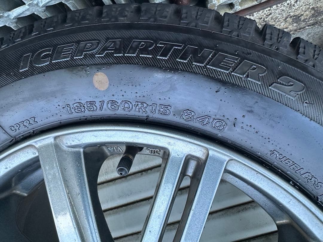 アズサアイスパートナー2 冬タイヤホイール 185/60R15 4本中古