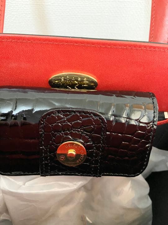 銀座マリー 鞄 ハンドバッグクロコダイル型押し