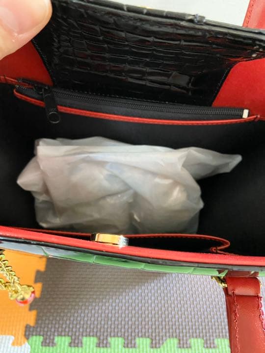 銀座マリー 鞄 ハンドバッグクロコダイル型押し