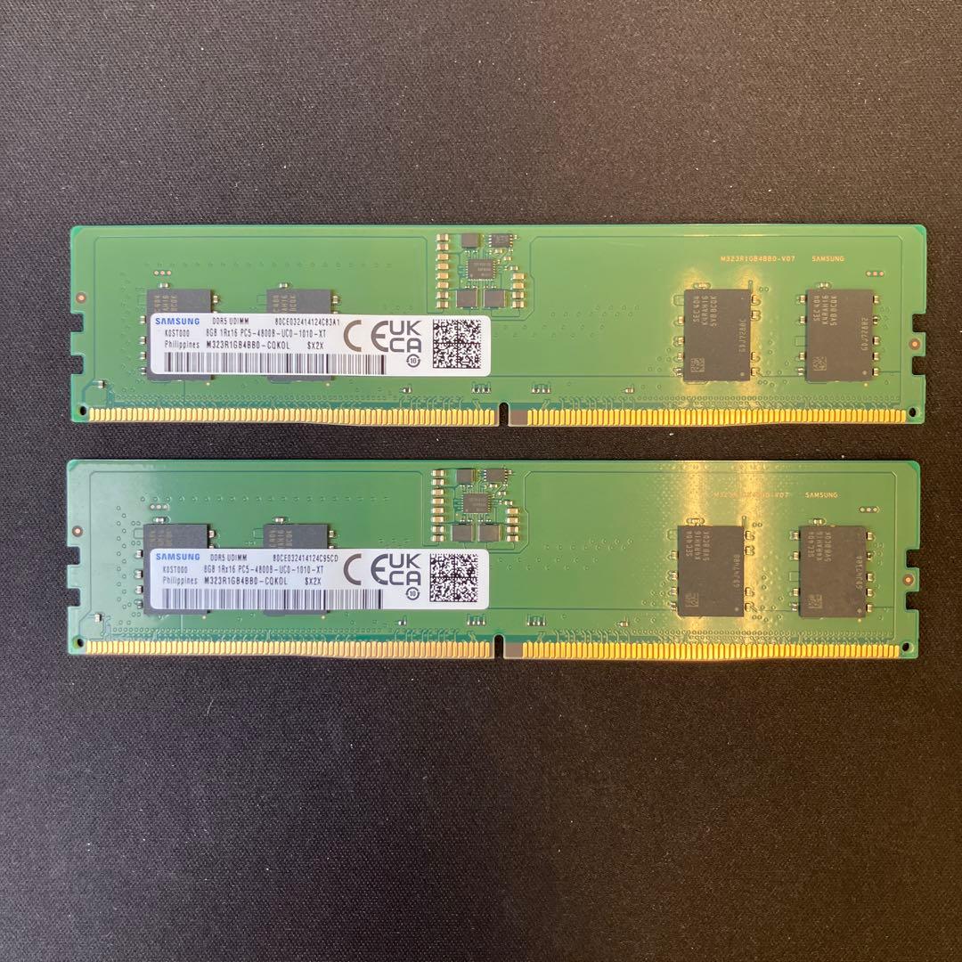 Samsung メモリ 16GB （8GB 2枚）DDR5 PC5-4800