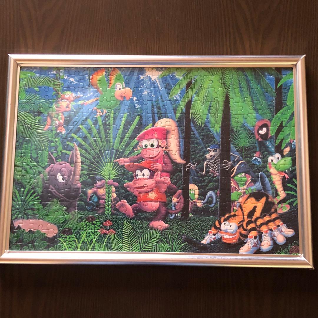 レア　ドンキーコング2 ジグソーパズル完成品　フレーム付き