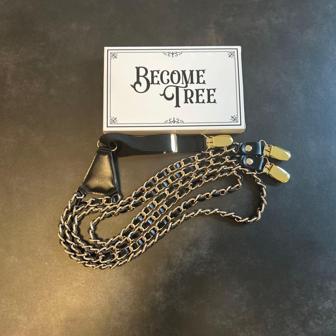BECOME TREE チェーンサスペンダーブラックXゴールドTAKUYA∞着用