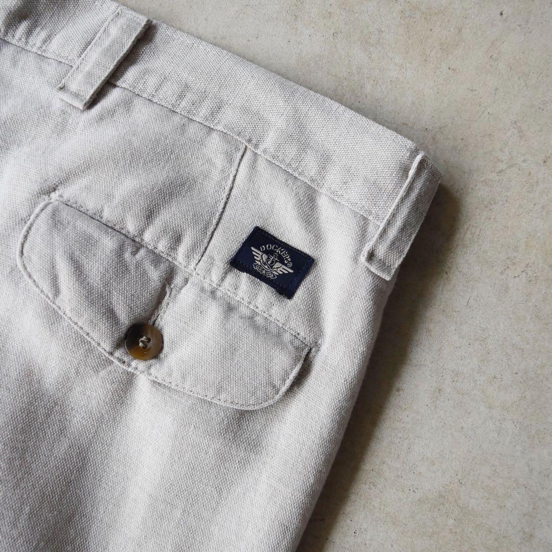 90sドッカーズ リネン ツータックスラックス W36L30 USAリーバイス