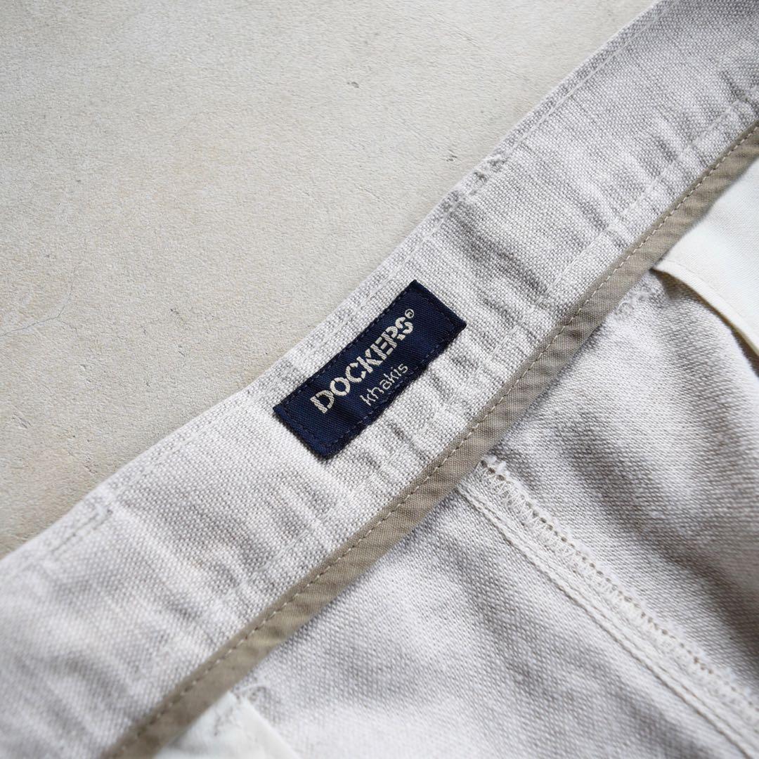 90sドッカーズ リネン ツータックスラックス W36L30 USAリーバイス
