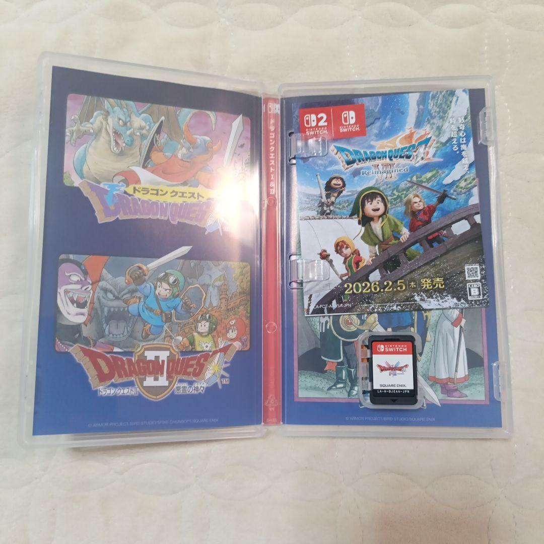 Switch用ドラゴンクエストⅠ＆ⅡとIII 予約特典ピンズ＆ブック型収納BOX