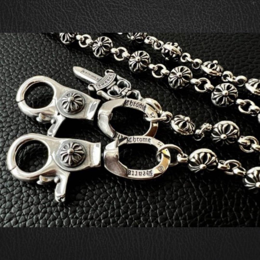 ウォレットチェーン シルバー クロスボールチェーン ダガーdagger S925