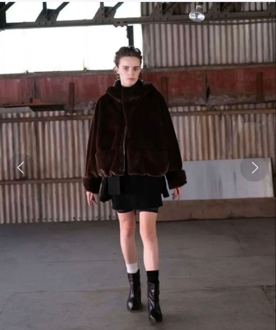 【ゆうあ】Vachement エコファーブラウンコート