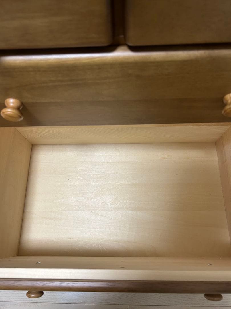 ナチュラルウッド 3段チェスト カリモク　木製　箪笥