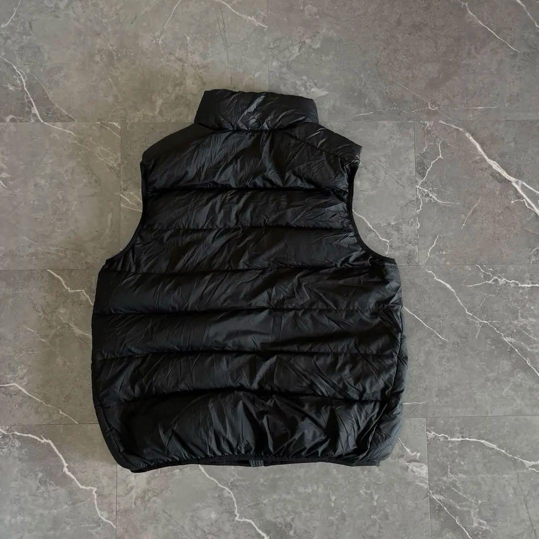 NIKE ブラック ダウンベスト スウォッシ　ワンポイントロゴ　肉厚　XL