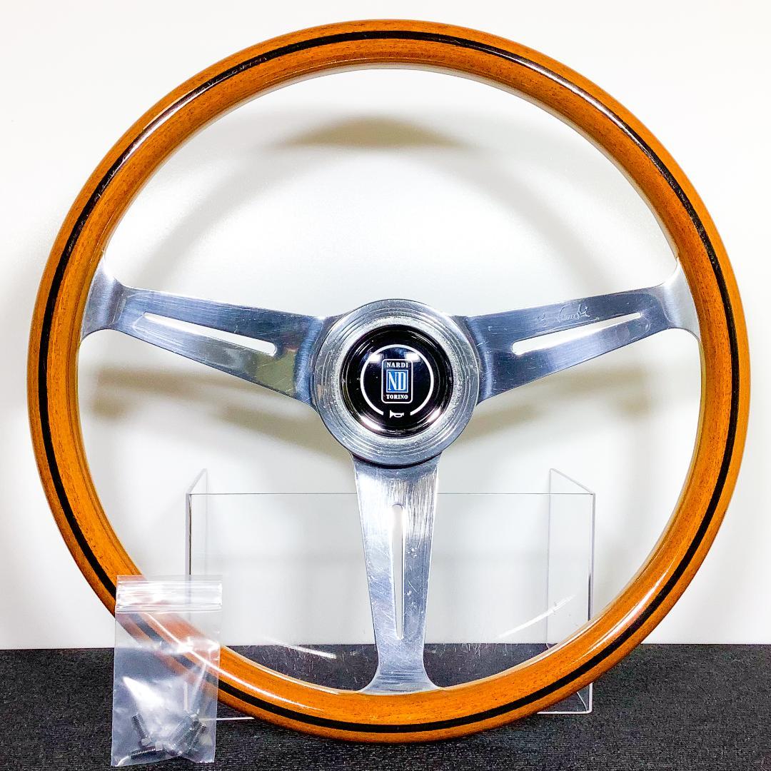 美品 ナルディ クラシック ウッドステアリング ポリッシュスポーク 36.5φ