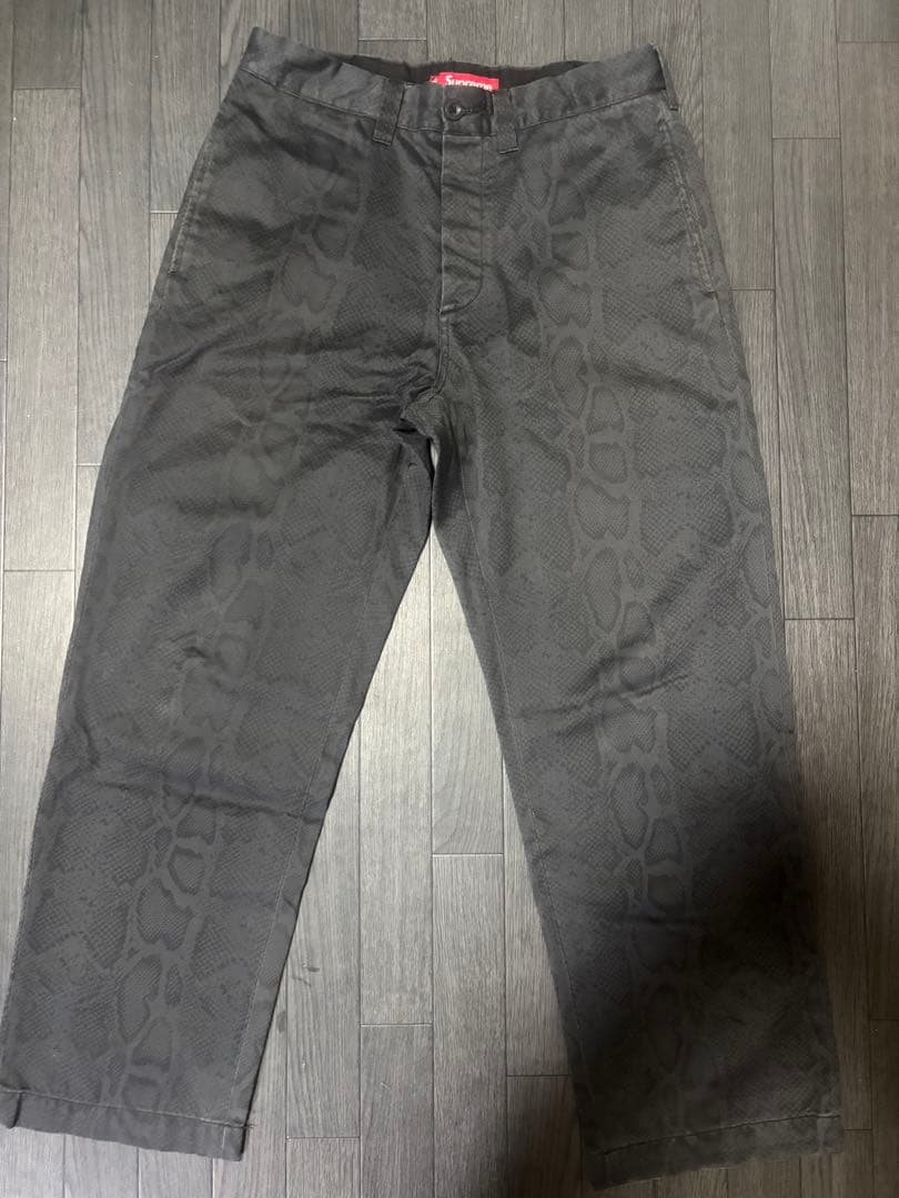 Supreme Snake Print Chino Pant チャコール w30