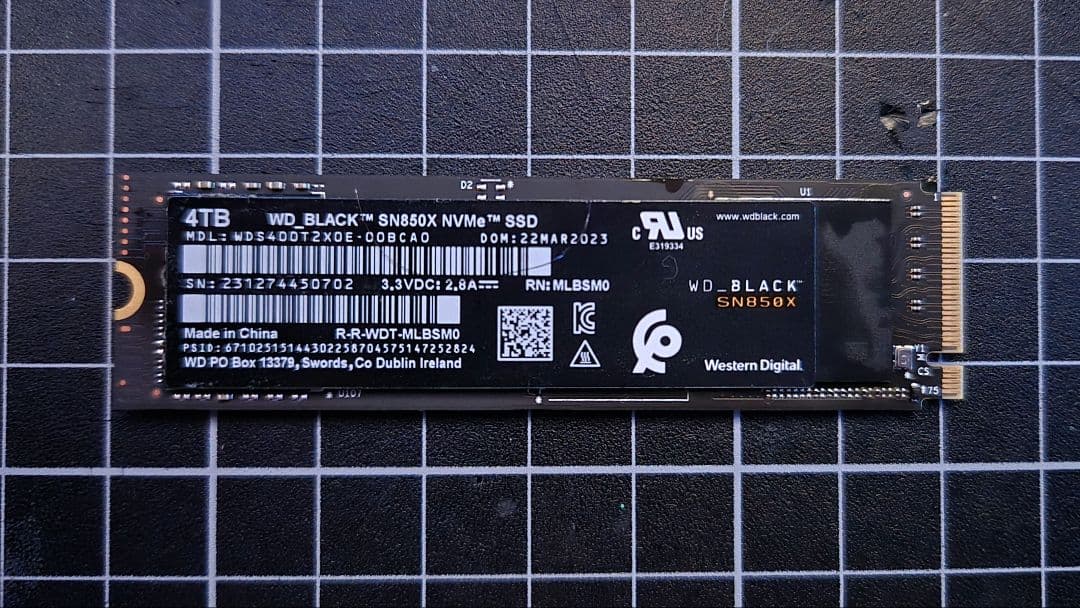 内蔵型SSD WD_BLACK SN850X 4TB M.2 SSD