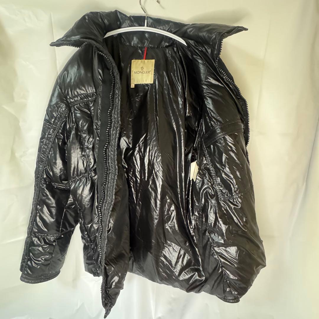 モンクレール　黒　サイズ1 ダウンジャケット　ワッペン