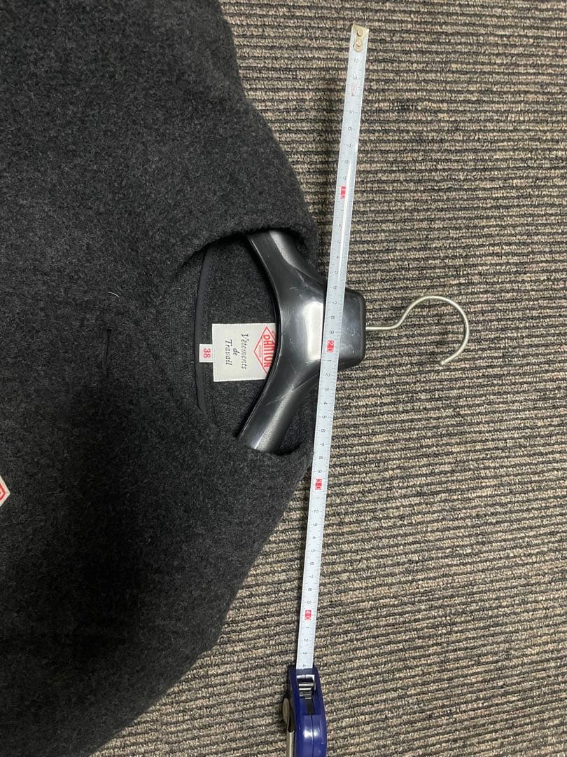 ダントン ウールモッサノーカラーコート グレージュ サイズ38