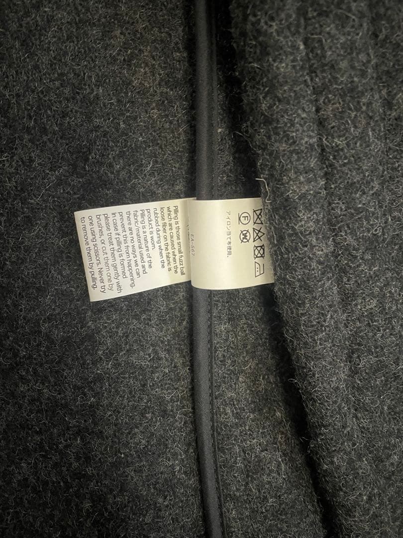 ダントン ウールモッサノーカラーコート グレージュ サイズ38