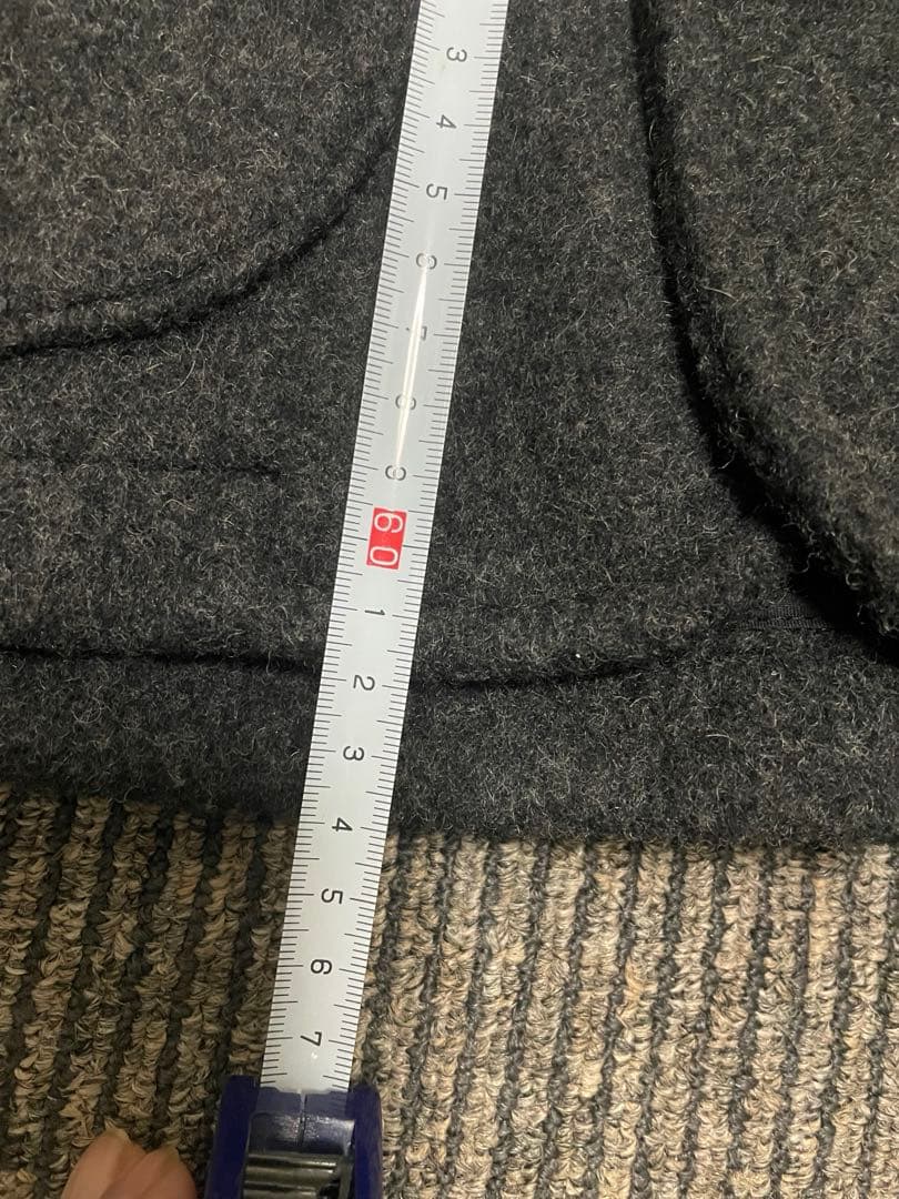 ダントン ウールモッサノーカラーコート グレージュ サイズ38