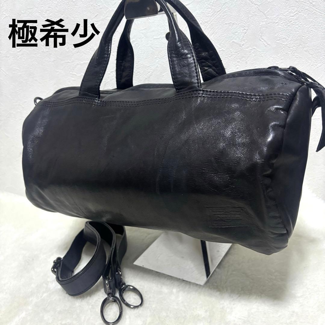希少 PORTER ポーター フランク ボストンバッグ ミニボストン ブラック
