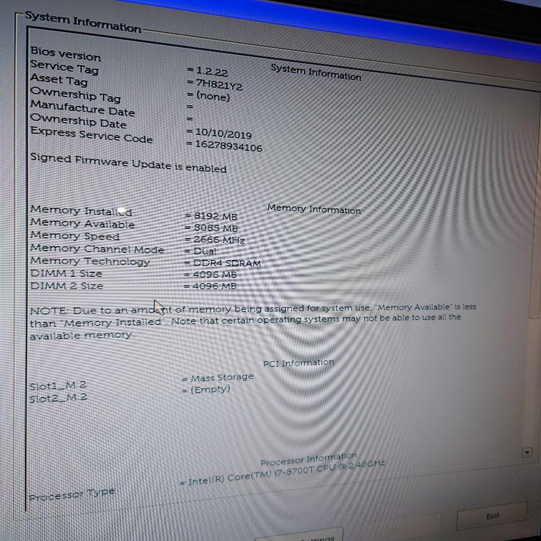 Windowsデスクトップ DELL OptiPlex3060Micro i7-8700T Win11Pro