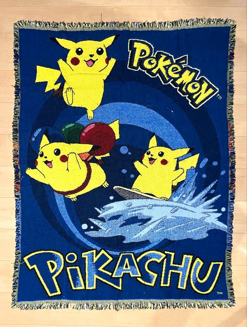 希少！アメリカ雑貨 ラグ ポケットモンスター ポケモン ピカチュウ なみのり