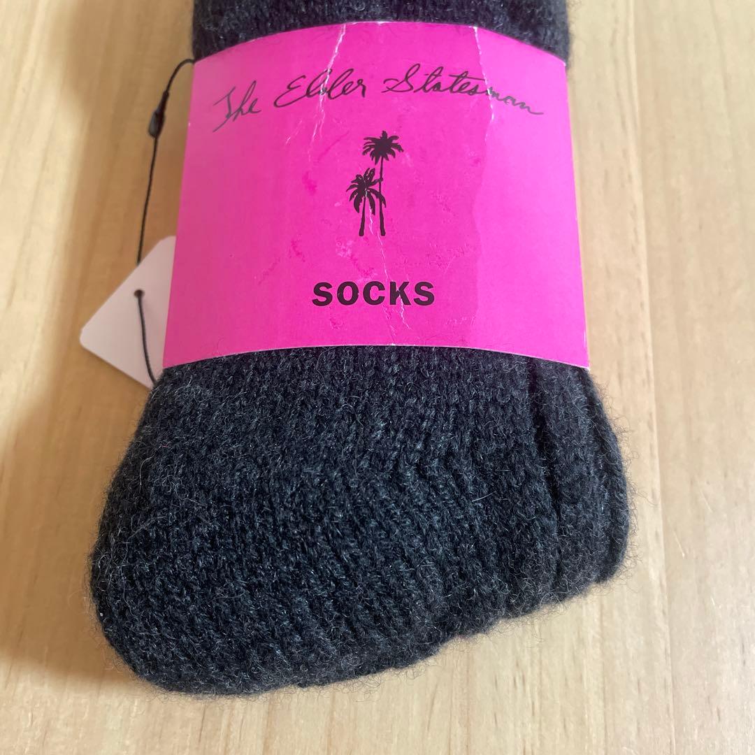 [新品]THE ELDER STATESMAN カシミアソックス 靴下 グレー