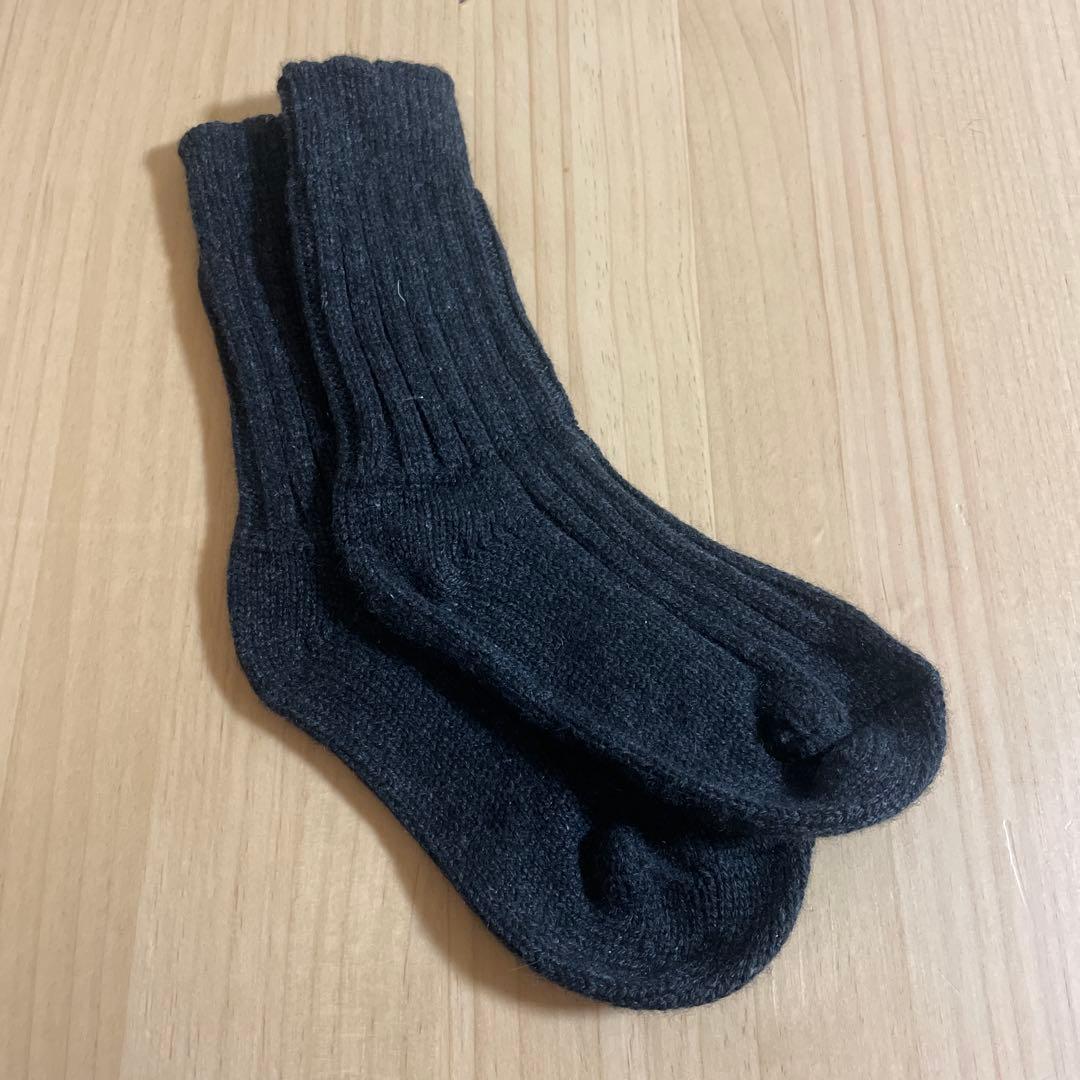 [新品]THE ELDER STATESMAN カシミアソックス 靴下 グレー