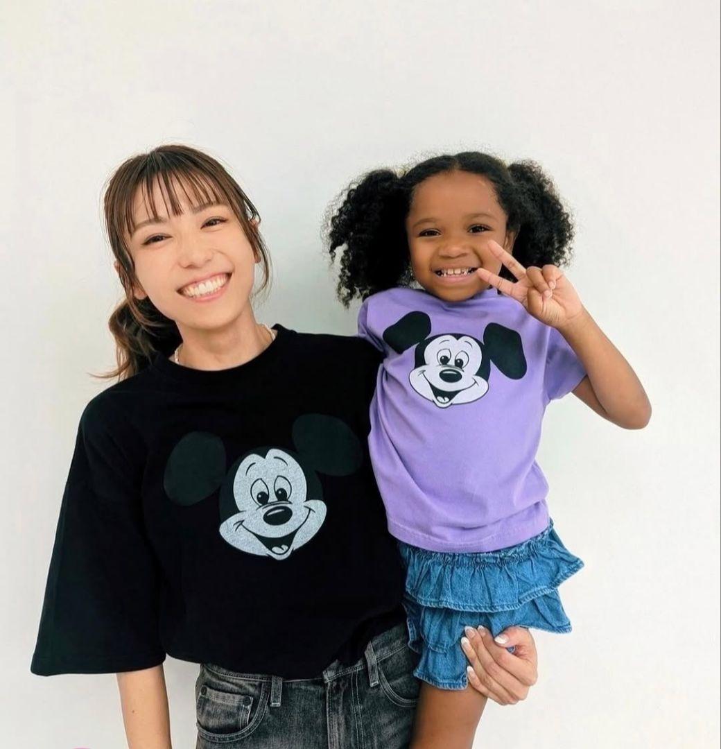 wcj 若槻千夏さん　ミッキーTシャツ100周年記念（ブラック）