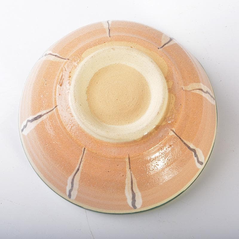 茶道具　桃山窯　林英二造　赤織部　数茶碗　９客　共箱　V　6116C