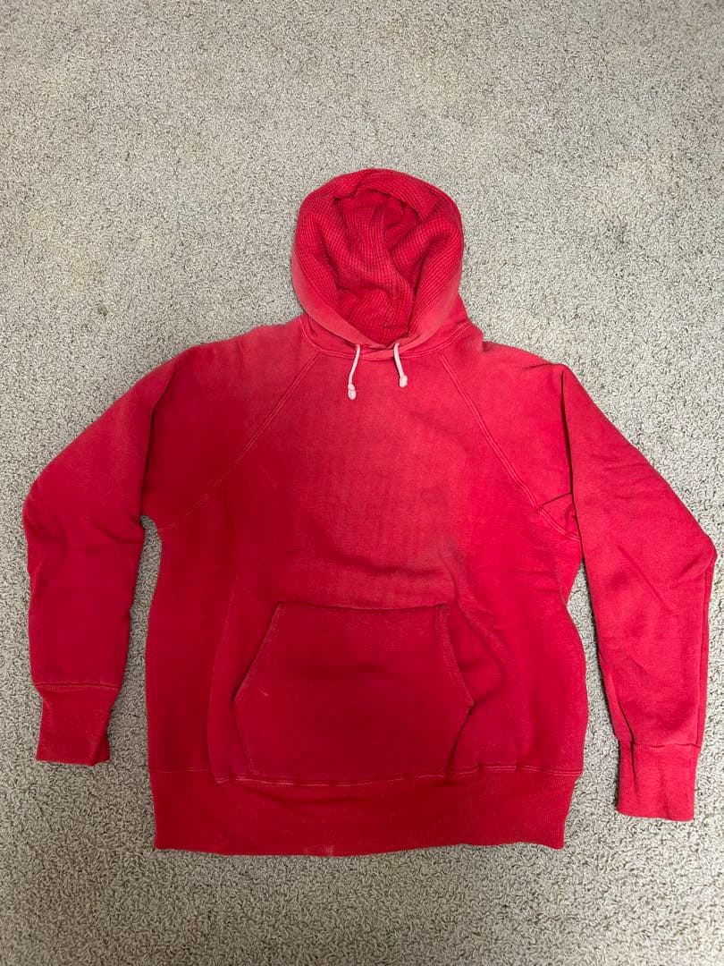 50s 60s ビンテージ パーカー ダブルフェイス 裏サーマル サンフェード