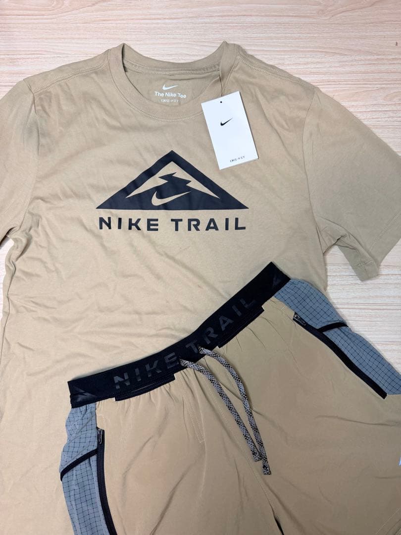 Nike Trail ベージュ Tシャツ ショートパンツ セット M