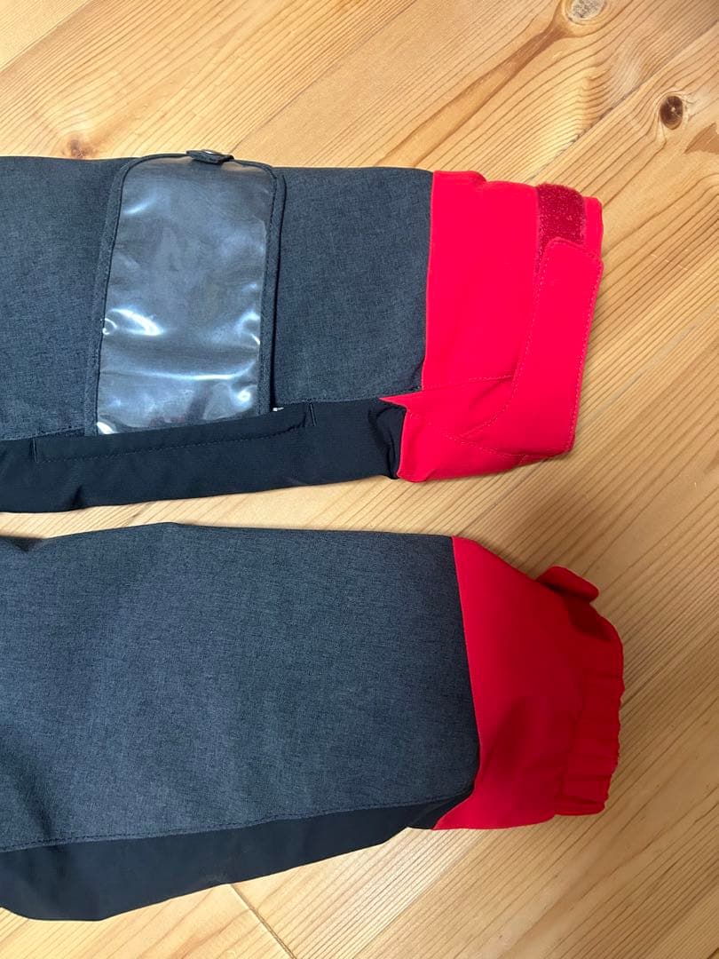 DESCENTE スキーウェア　メンズ グレー/黒/赤　M 上下セット