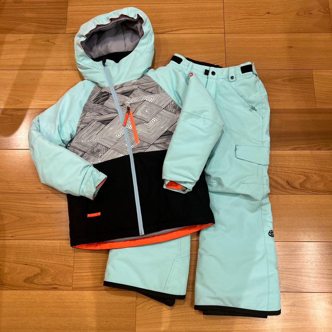 S.N 686 キッズ スノーボード ウェア S ミント/ブラック