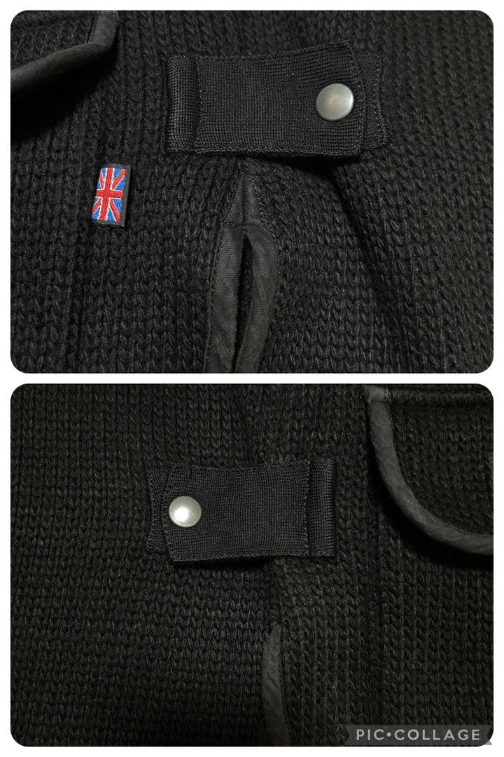 イタリア製 ベルスタッフ アクリルニット×ボア ベスト