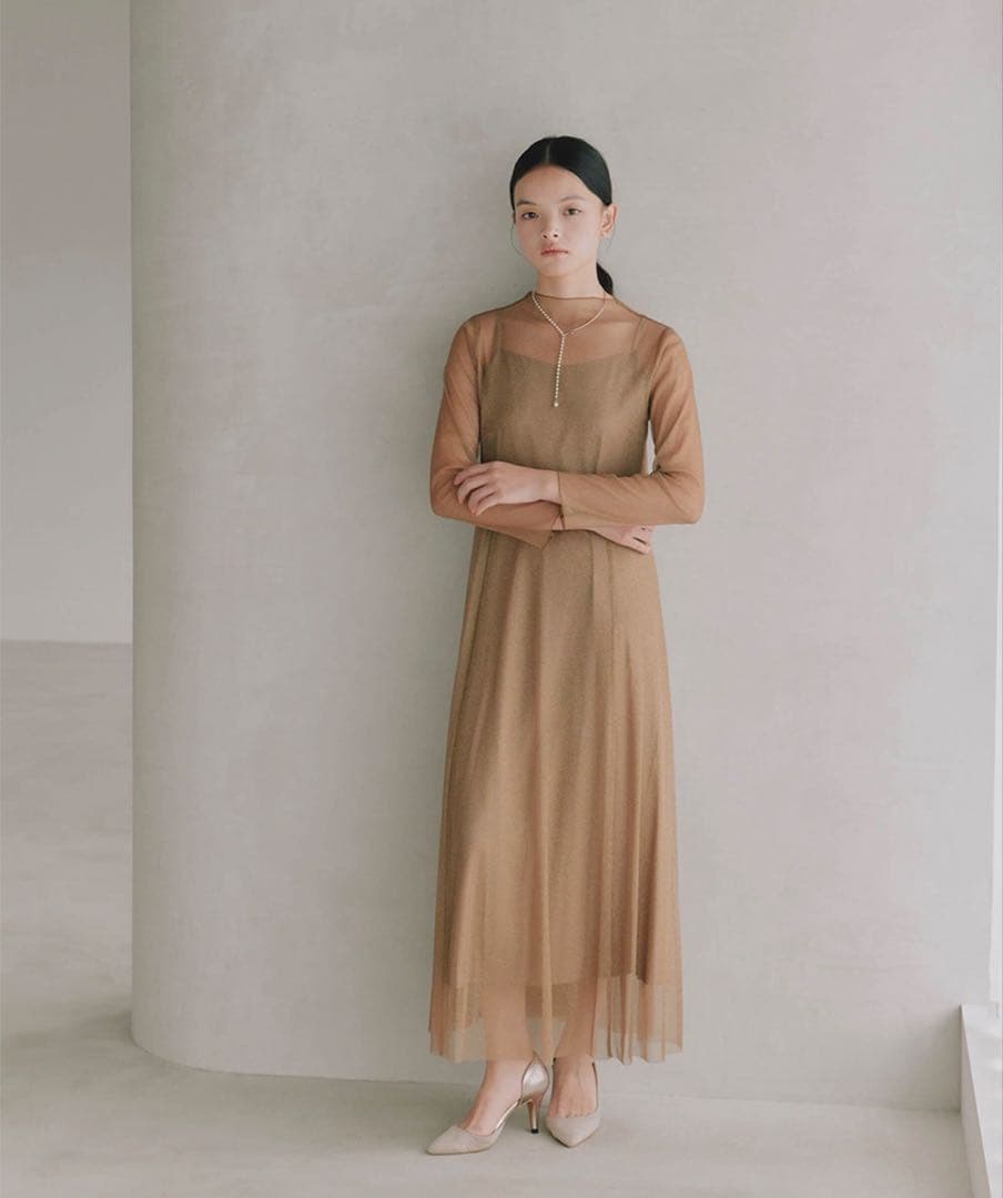 【kaene】ラメチュールメロウワンピース