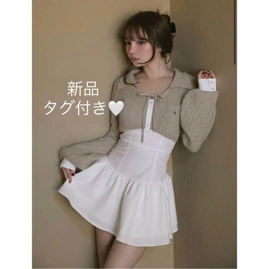 and mary Tess blouse mini dress ベージュ ♡新品