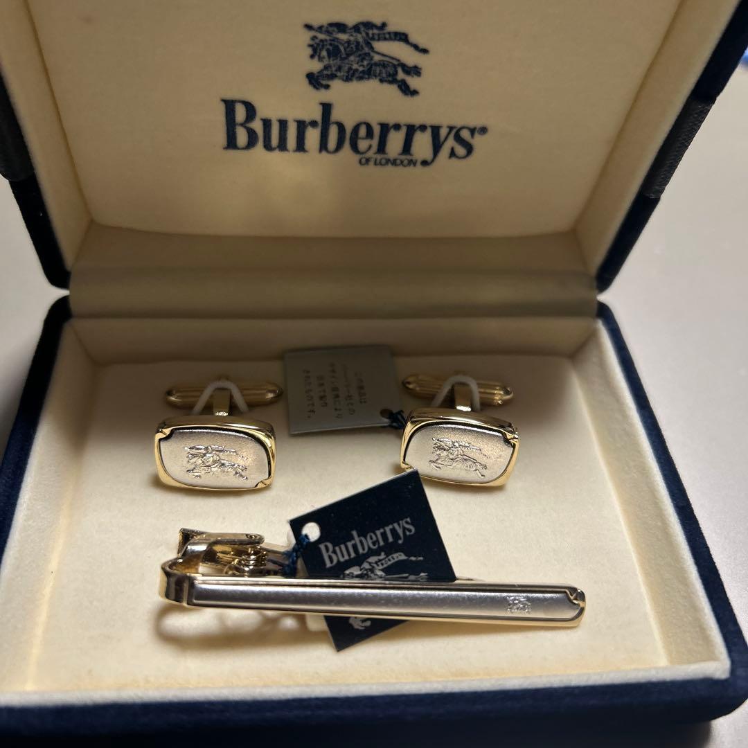 【新品】Burberrys バーバリーズ カフス＆ネクタイピン セット 箱付き