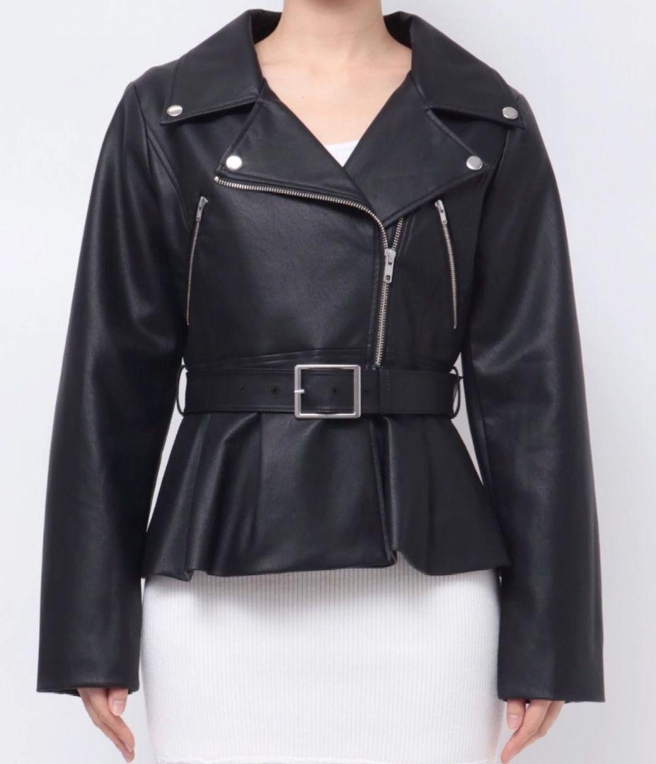 【新品・美品】RESEXXY|ペプラムライダースジャケット