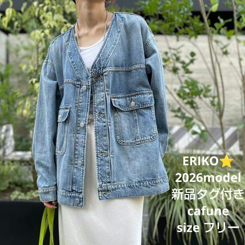 新品タグ付 2026新作 カフネ デニム ジャケット フリーサイズ Mal.